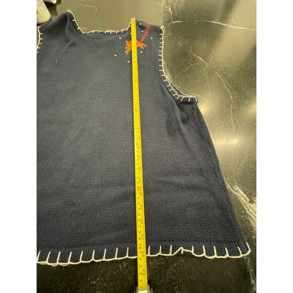 White Stag Embroidered Christmas Full Zip Vest 22W/24W - Picture 10 of 12